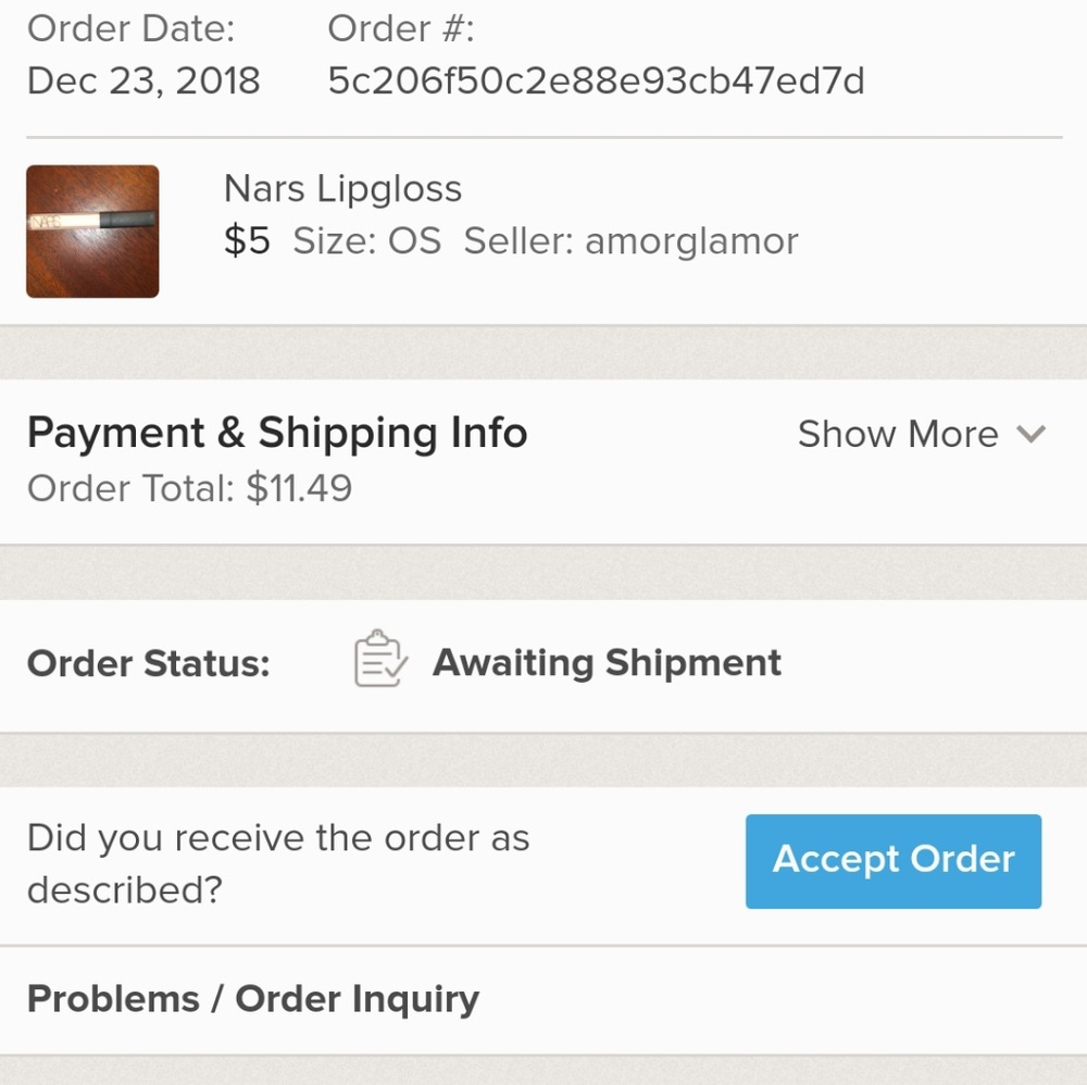 Item plus shipping $11.49